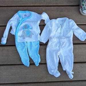 2 jacket and pants sets